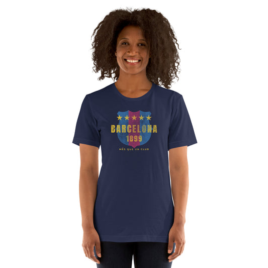 Vintage Barcelona Tee: Spanish Football Fan Apparel